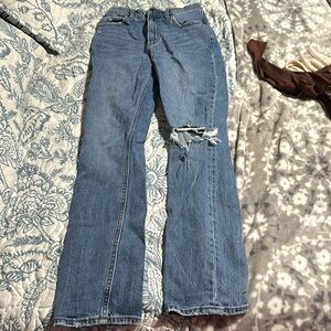 Abercrombie & Fitch slim straight ultra high rise jeans